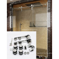 Bathroom Track Kit Mirror Polish Stainless Steel Glass Security Automatic Sliding Door